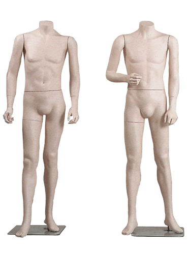 メンズヘッドレスマネキン／（左）：AD-M133／（右）：AD-M132